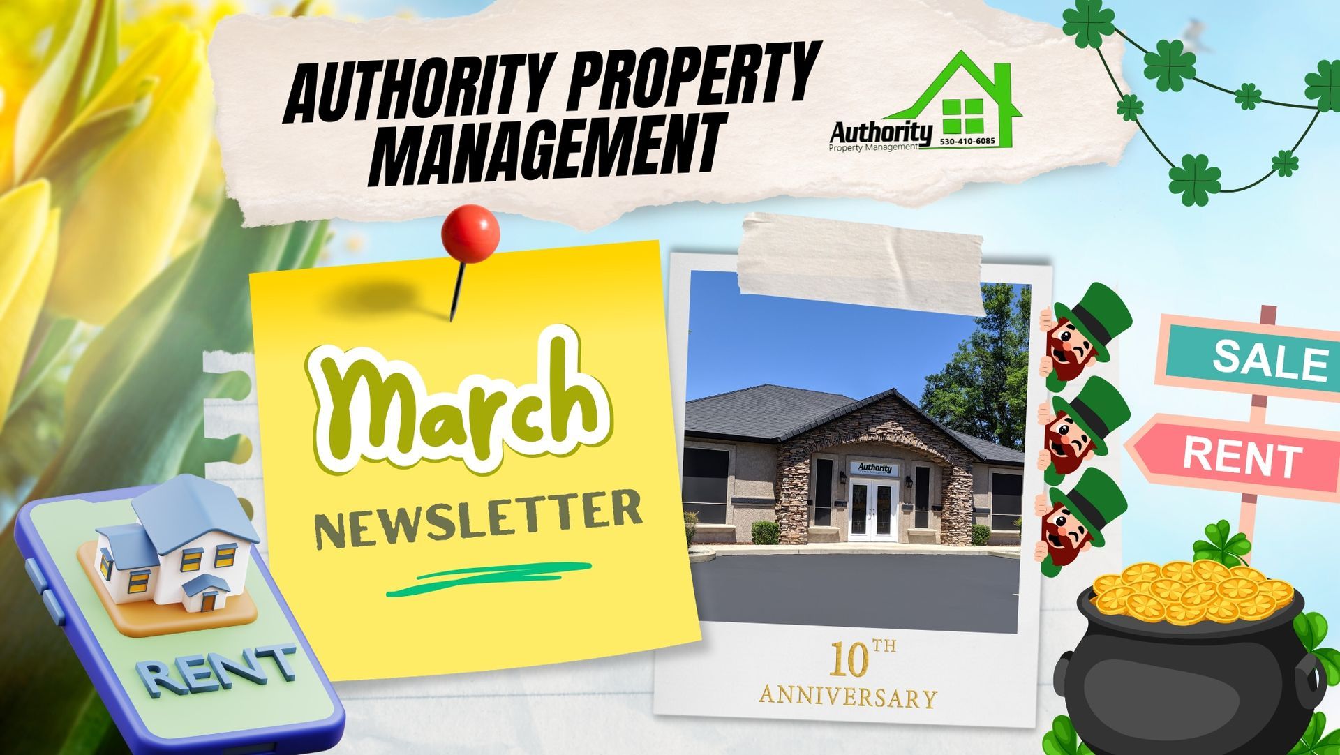 March 2025 Newsletter about Redding Rental Update & Authority Property’s 10 Years Anniversary