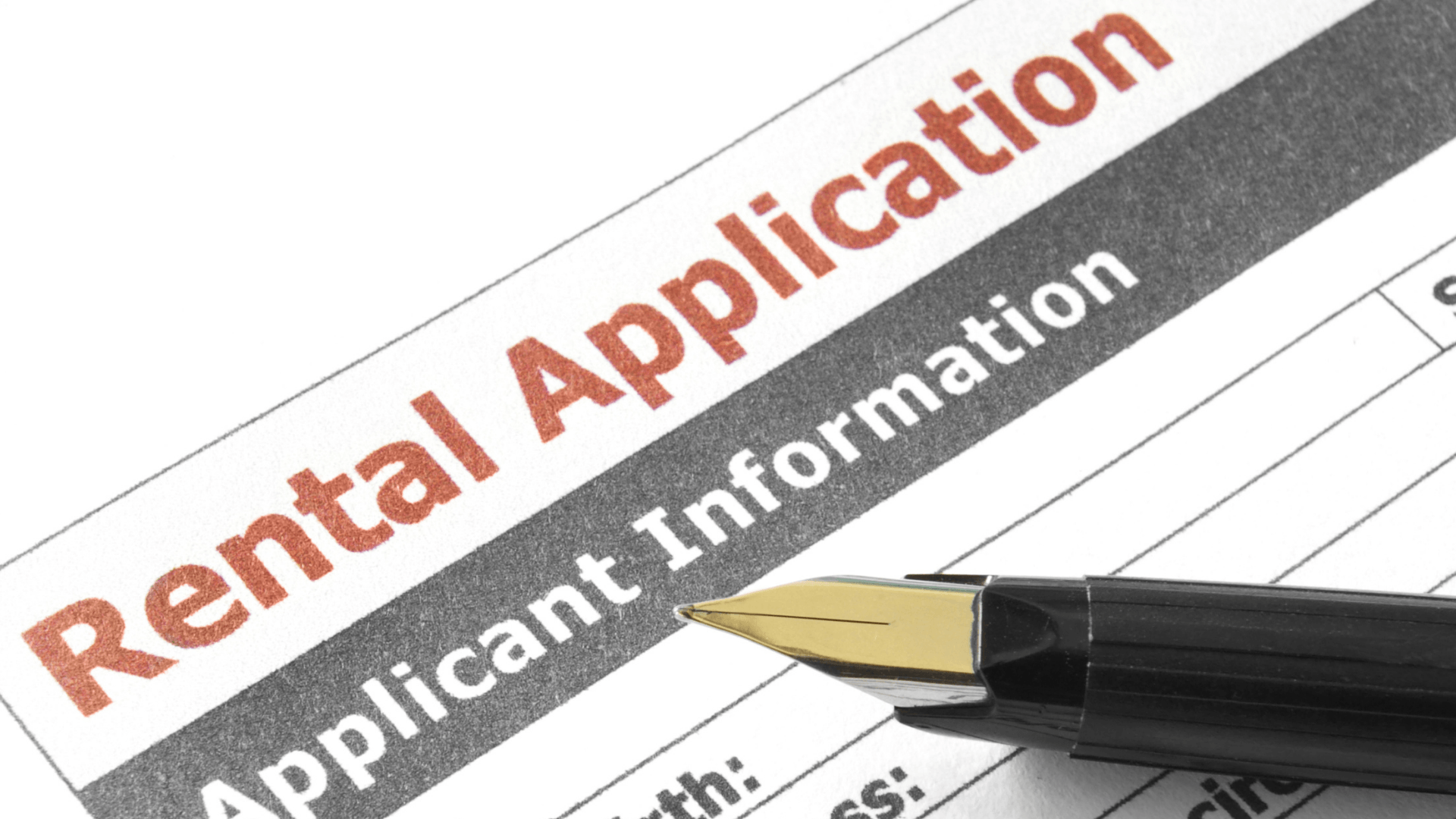 Rental applications for rental property