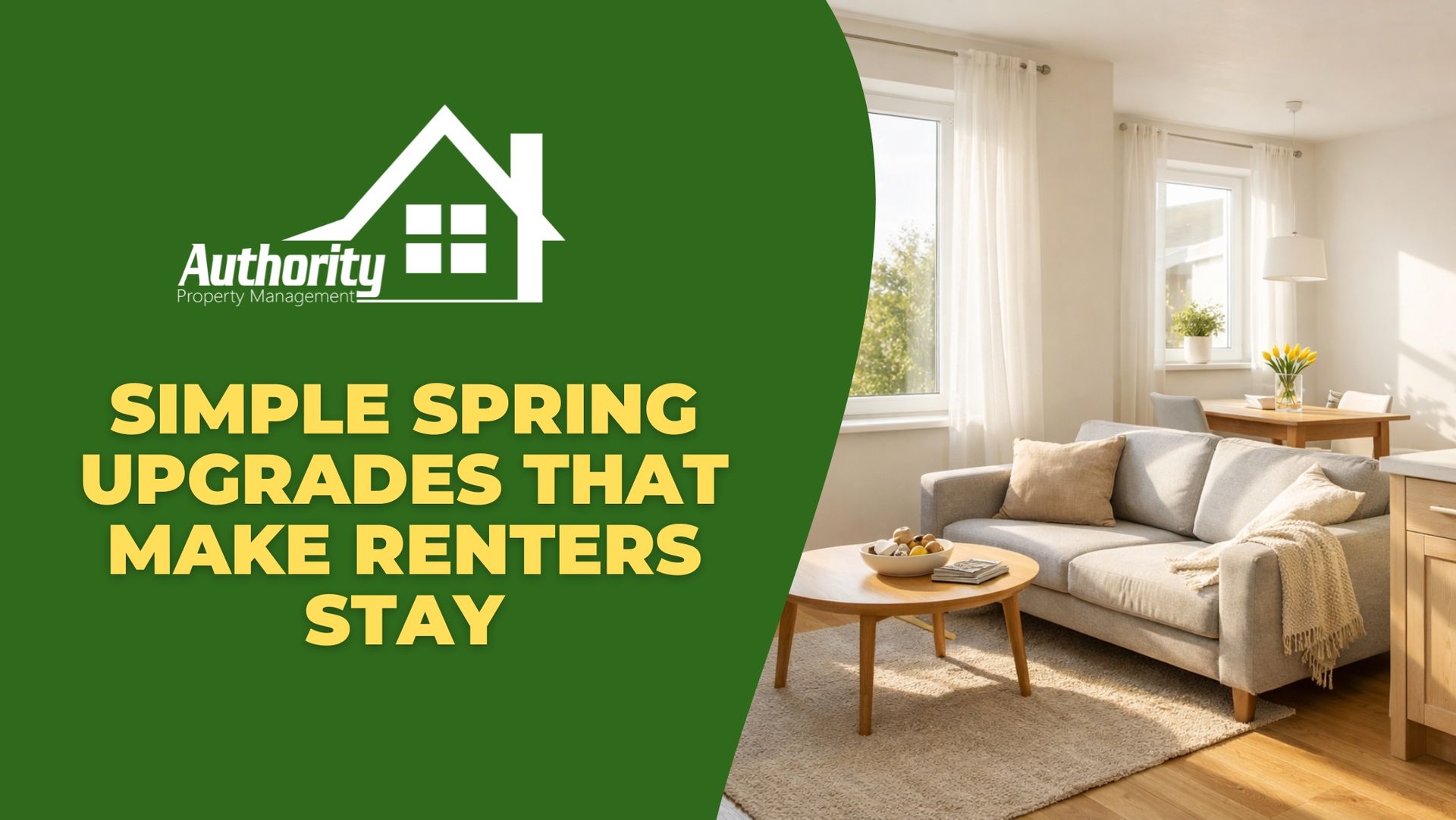  rental apartment interior in spring