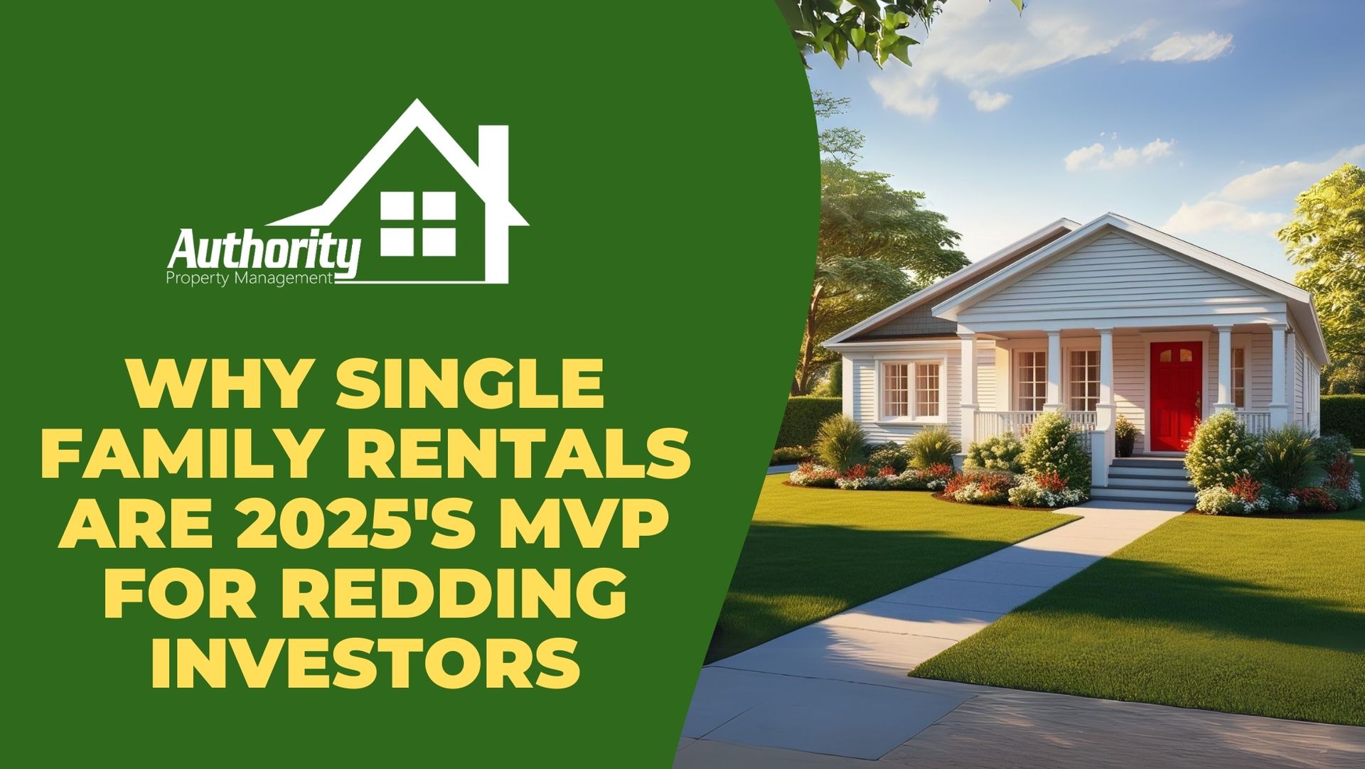 A single family home outside with lawn