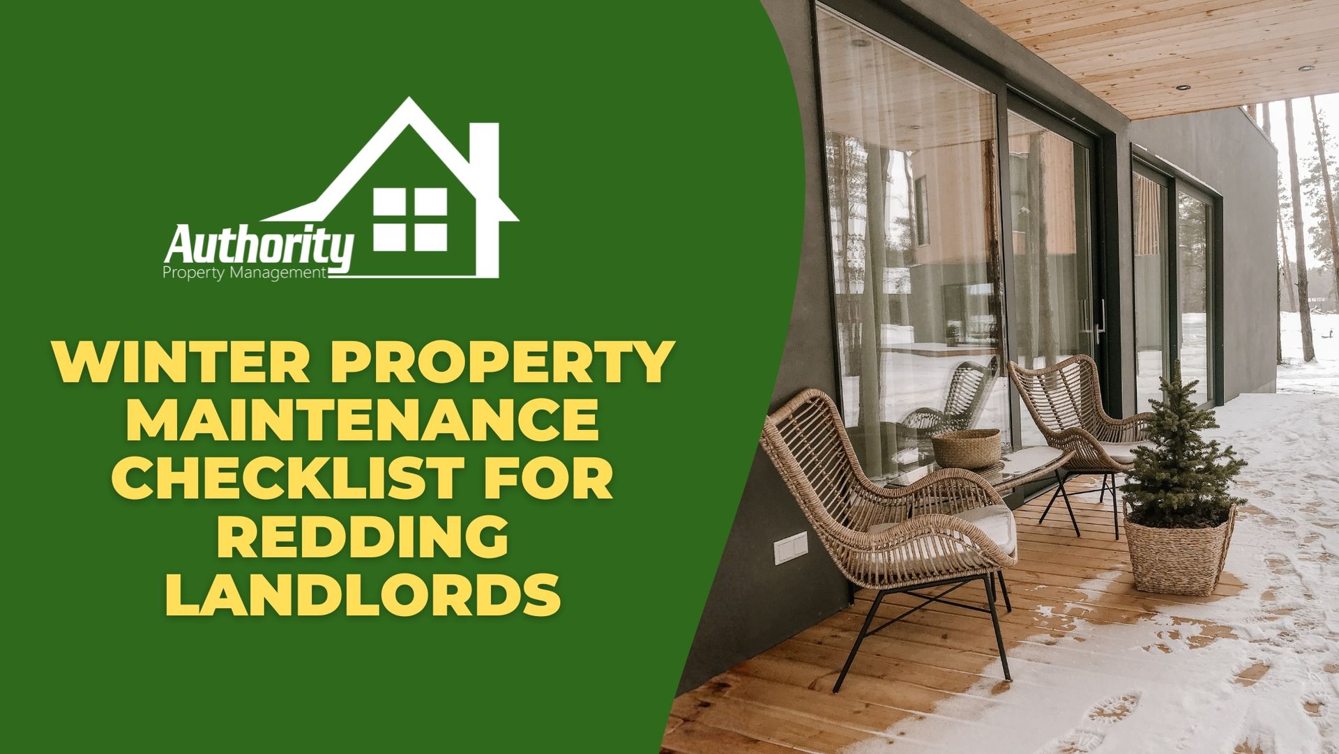 Image of a winter-ready Northern California rental scene