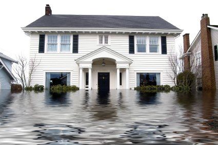 House exterior flooded