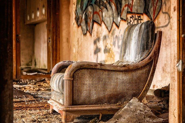 old and worn chair