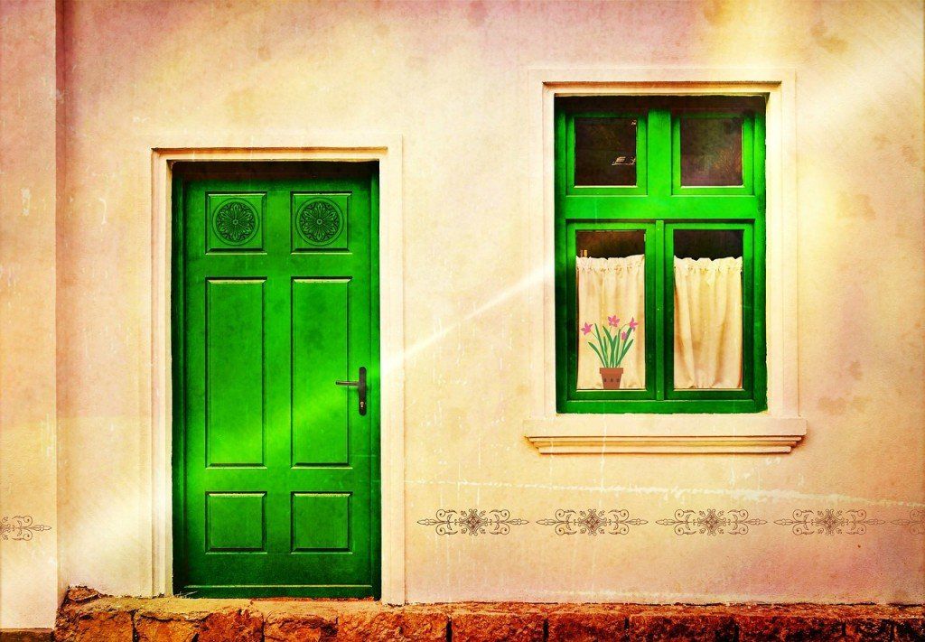 green door way