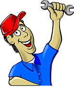 cartoon maintenance worker