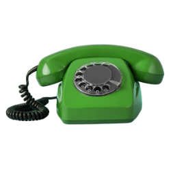 Green vintage telephone, symbolizing Authority Property’s client communication.