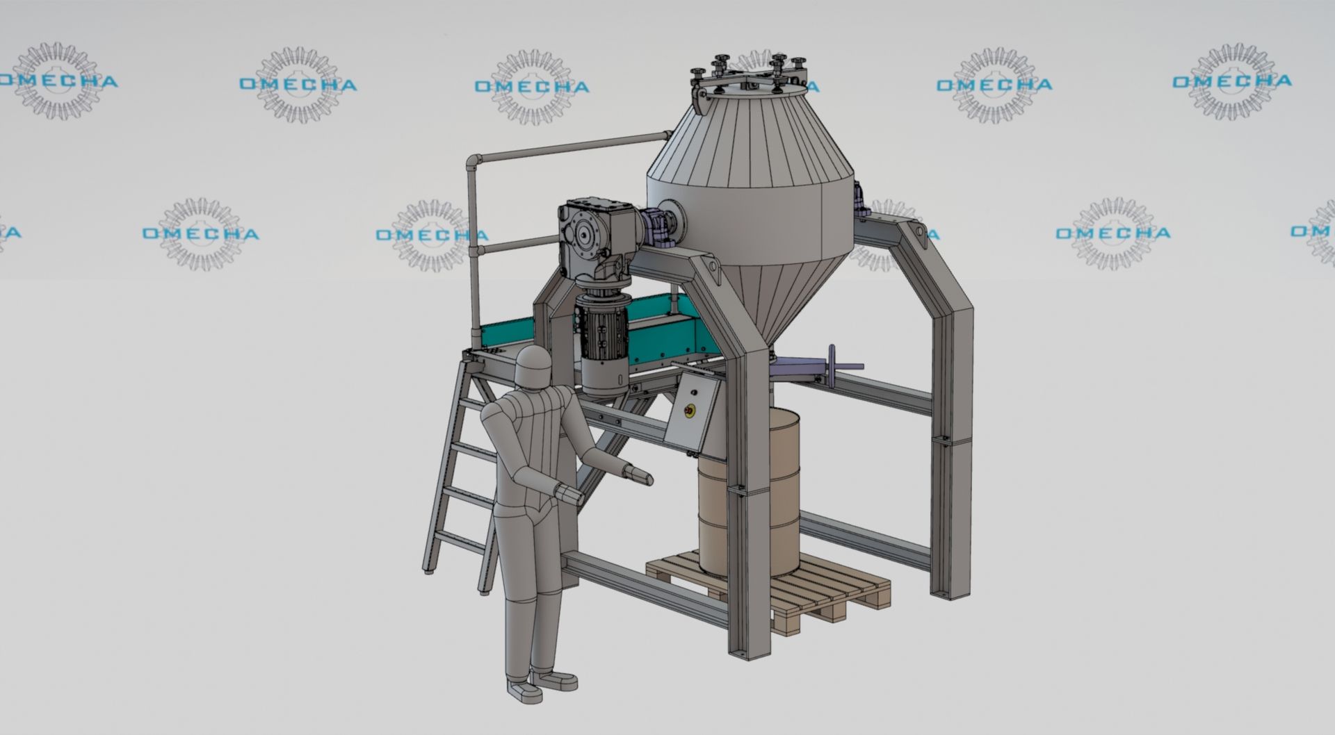 double cone mixer omecha