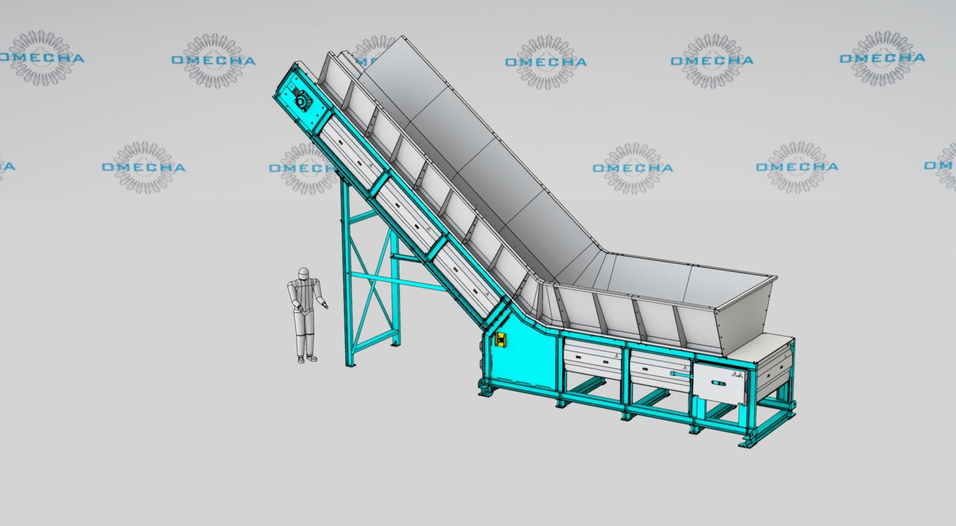 hopper feeder chain conveyor omecha