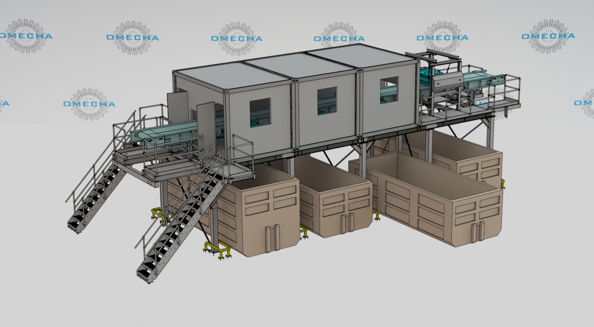 hand picking recycling sorting line omecha