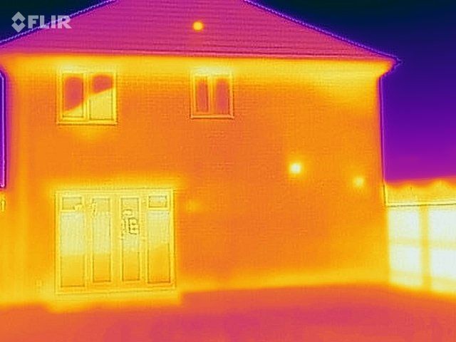 thermal image rear of house