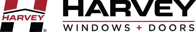 A logo for a company called harvey windows and doors