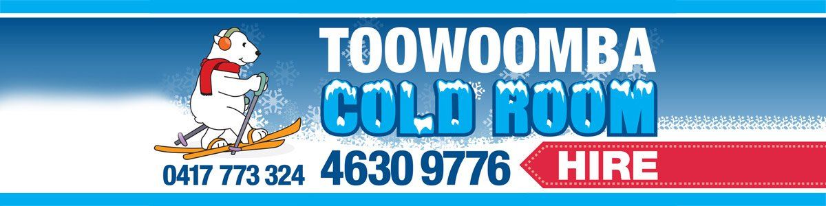 toowoomba cold room hire with white bear