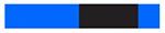 A blue and black stripe on a white background.