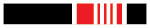 A black background with red and white stripes on it.
