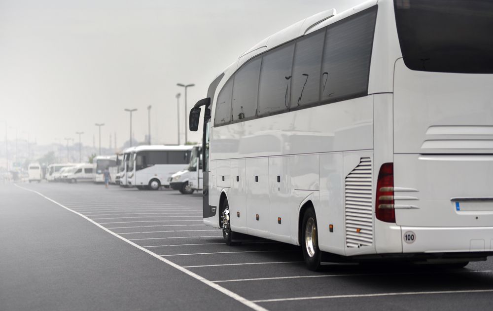A White Bus Is Parked In A Parking Lot — Skilled Transport Training And Assessment in Woongarrah, NSW