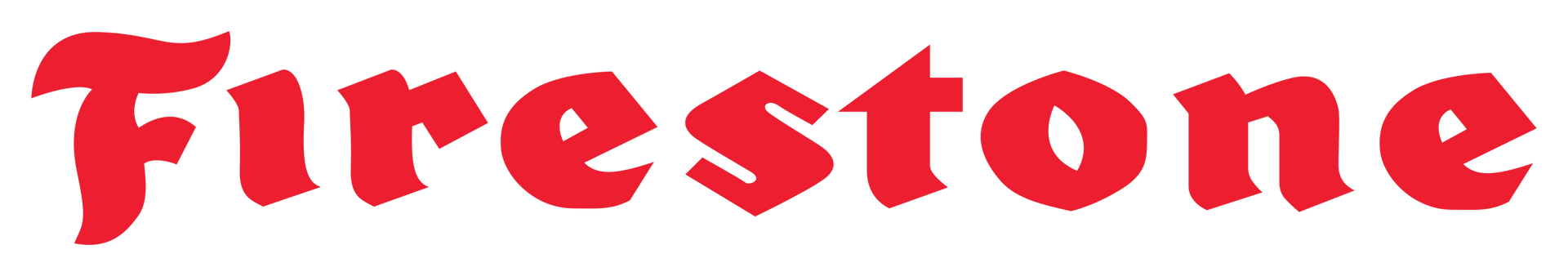a red firestone logo on a white background