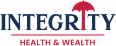 The integrity Health & Wealth logo has a red umbrella on it.