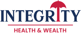 The Integrity Health & Wealth logo has a red umbrella on it.