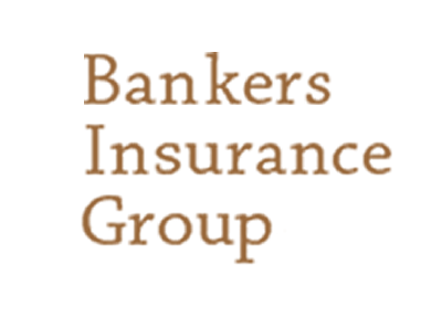 Bankers Insurance Group logo in brown text on white background.
