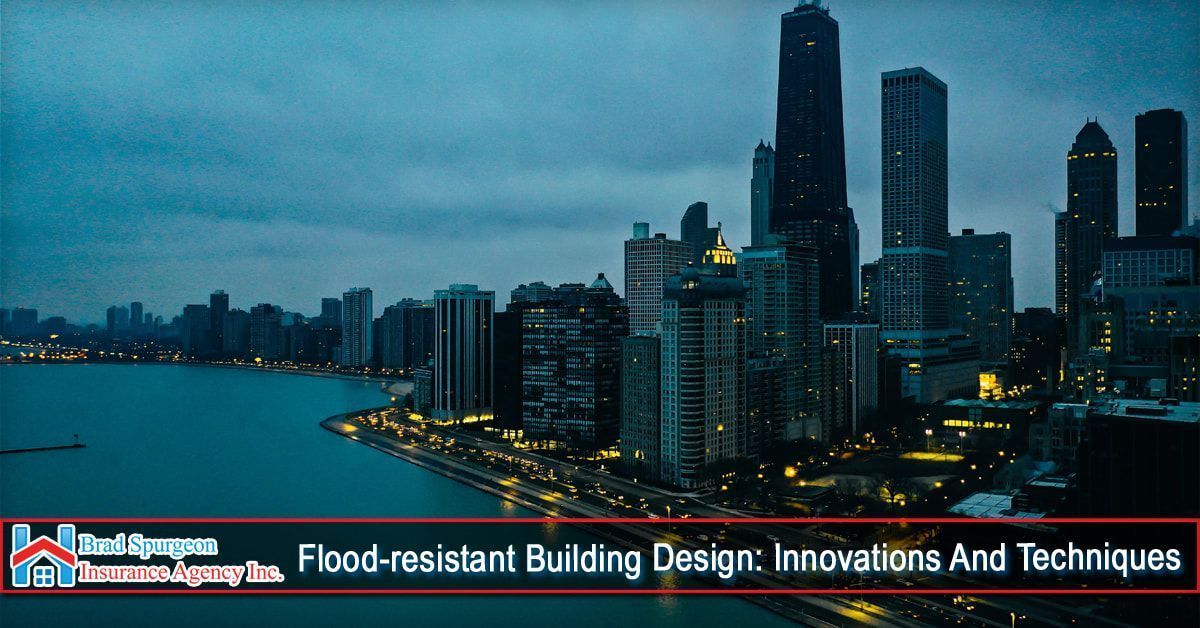 A twilight cityscape of tall buildings along a coastline