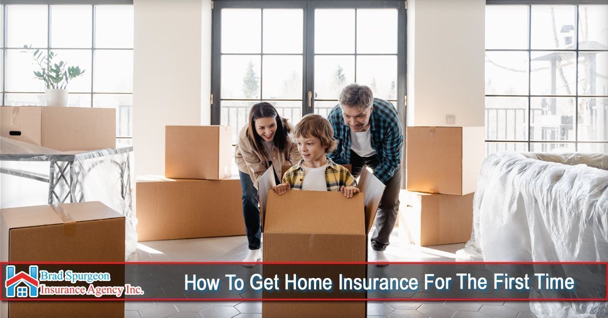 A family plays with cardboard moving boxes in a bright, unfurnished room. 