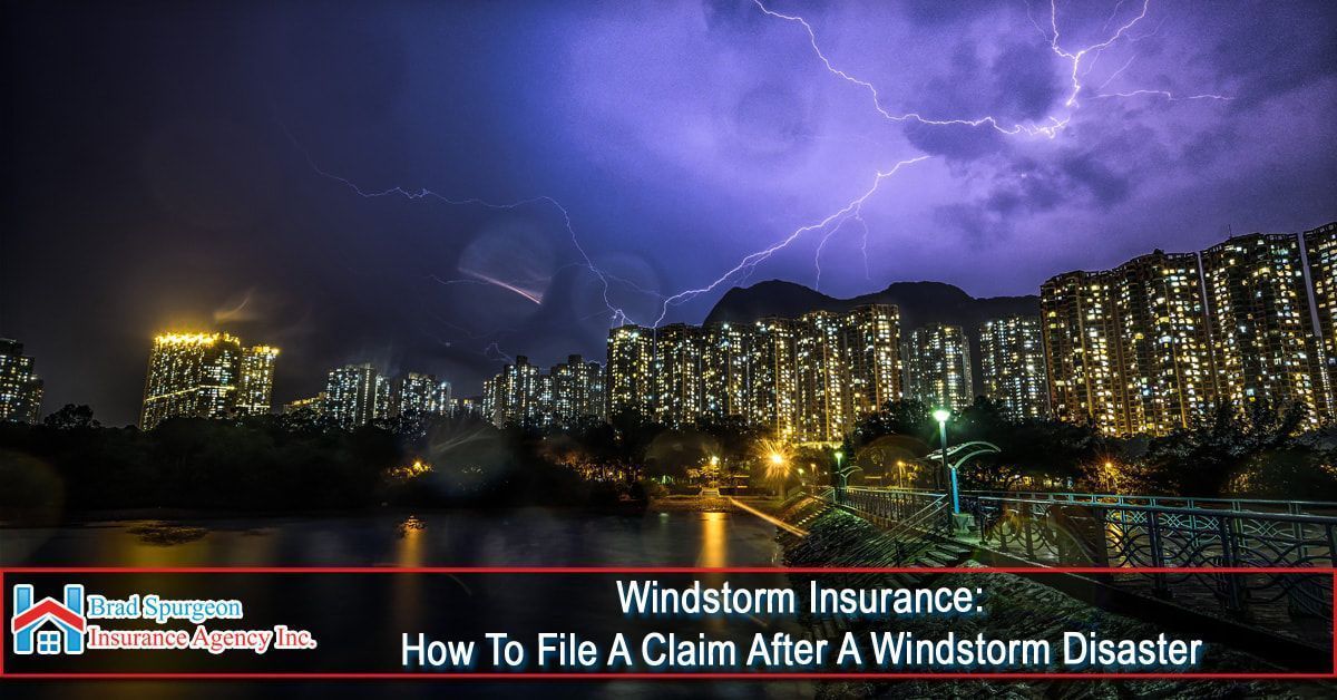 A night cityscape illuminated by lightning