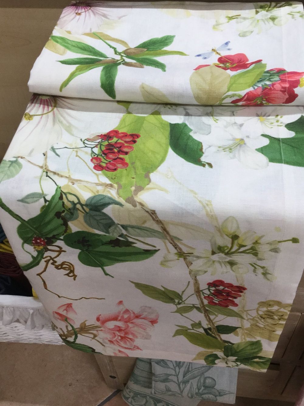 Tessuto a stampa vegetale