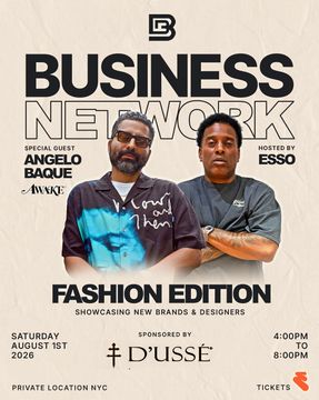 Business Network Fashion Edition event with angelo baque