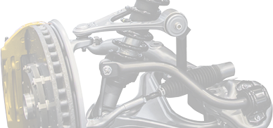 Car suspension components, including a brake rotor, control arms, and shock absorber | Downtown Auto Clinic