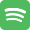 Spotify logo: green square with three curved white lines.