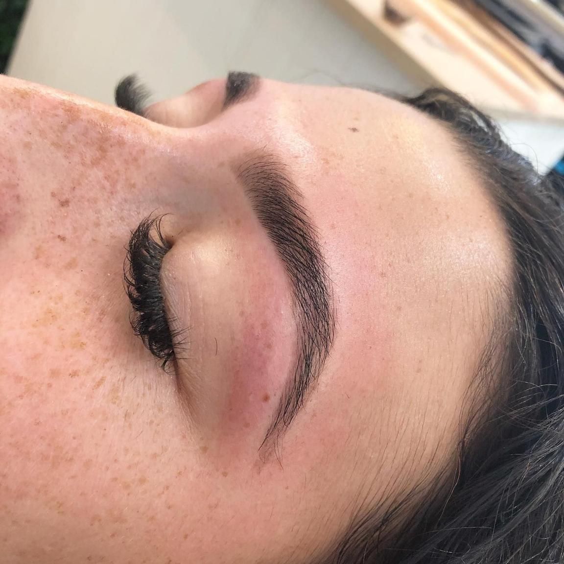 A Close Up Of A Woman's Eyebrows With Her Eyes Closed — It's All About Brows In Varsity Lakes, QLD