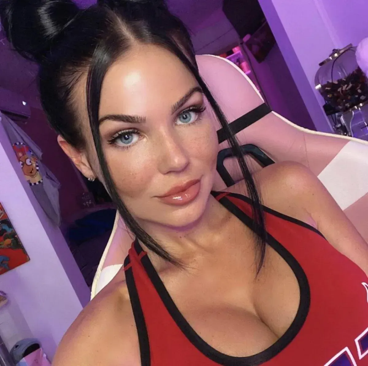 A Woman Wearing A Red Tank Top — It's All About Brows In Varsity Lakes, QLD