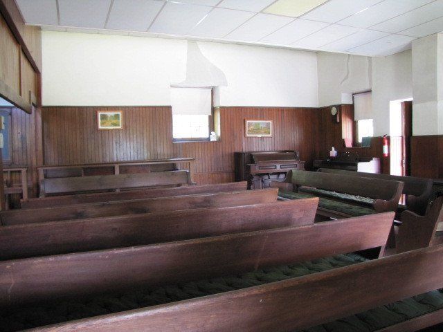 Inside of quaker meeting house