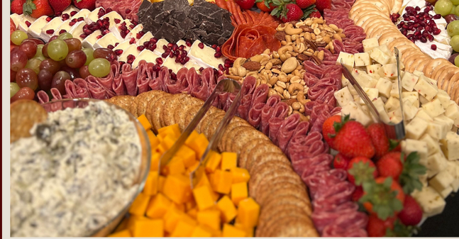 There are many different types of food on the table.