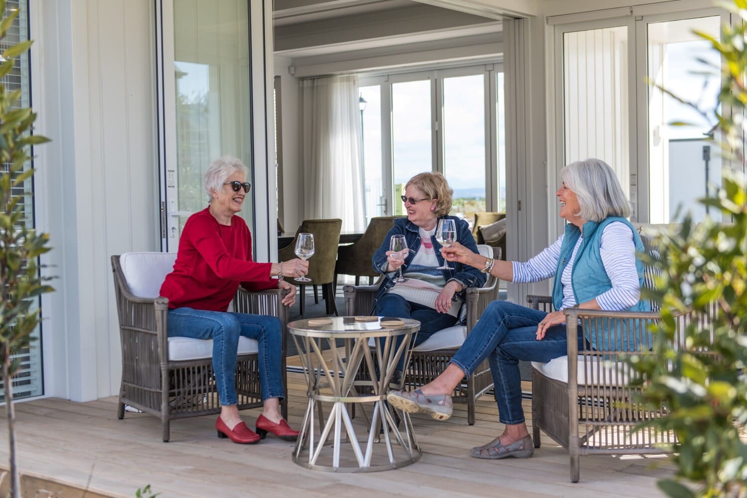 coastal-view-retirement-village-lifestyle-women-enjoying-wine