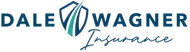 Dale Wagner Insurance logo in blue with stylized shield icon and script text
