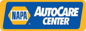 A napa autocare center logo on a white background