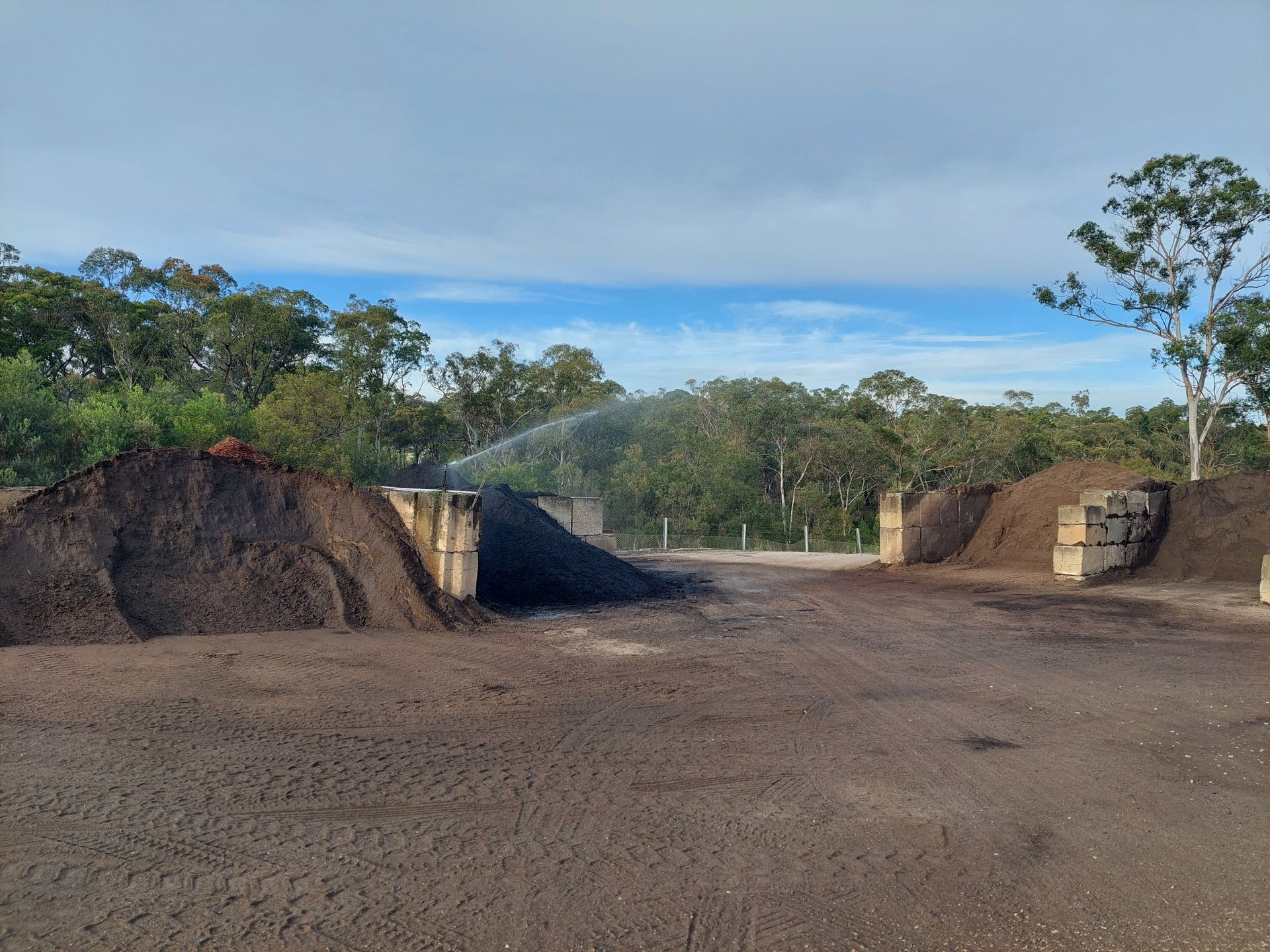 Pile of sand at a construction site.