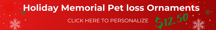 Holiday pet loss memorial ornament