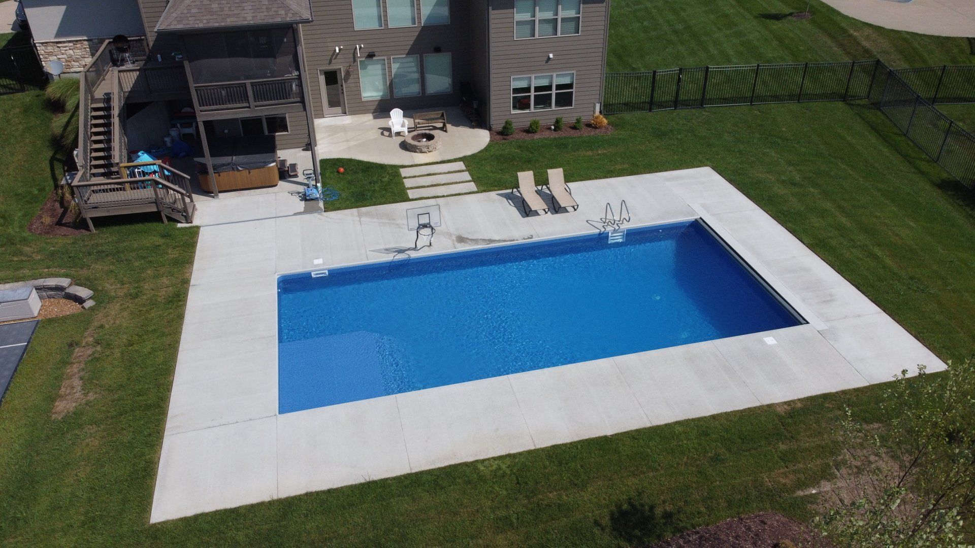 Peavler Construction's vinyl liner pool construction is a quicker process than other types of pools.