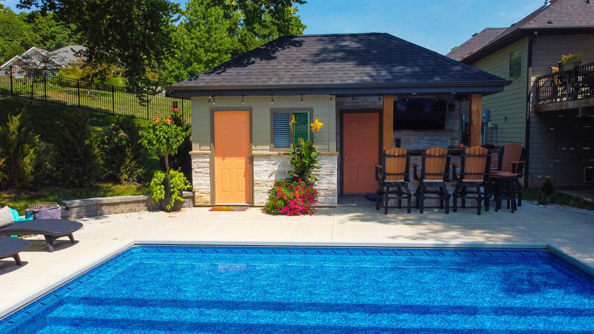 Pool Houses Can Protect Your Toys & Equipment. Contact the Pool Builders at Peavler Construction.