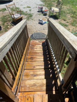 Wooden Down Stairs | Bolivar, MO | Clay Landscaping, LLC
