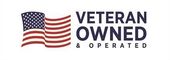 A sticker that says veteran owned and operated