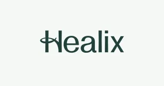 The logo for healix is on a white background.