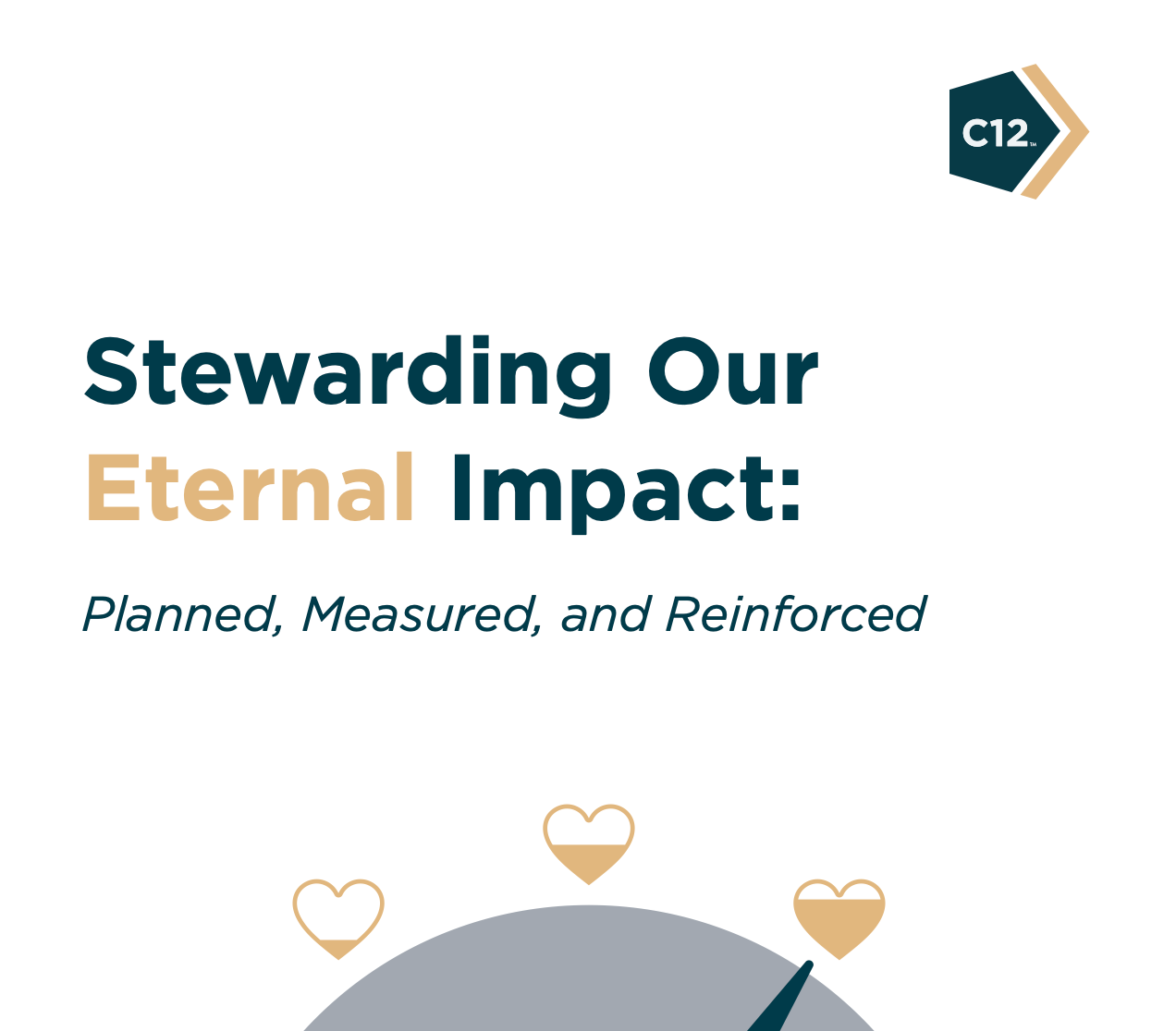 The cover of a book titled stewarding our eternal impact