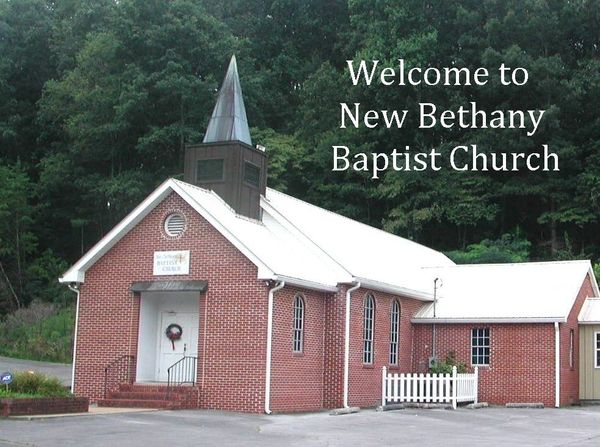 A picture of a church that says welcome to new bethany baptist church