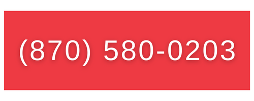 Red banner with white phone number (870) 580-0203