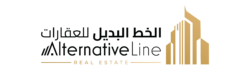 A logo for alternative line real estate in arabic