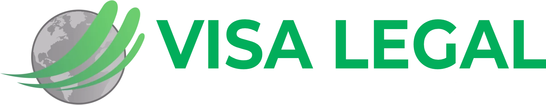 The logo for visa legal is green and has a check mark on it.