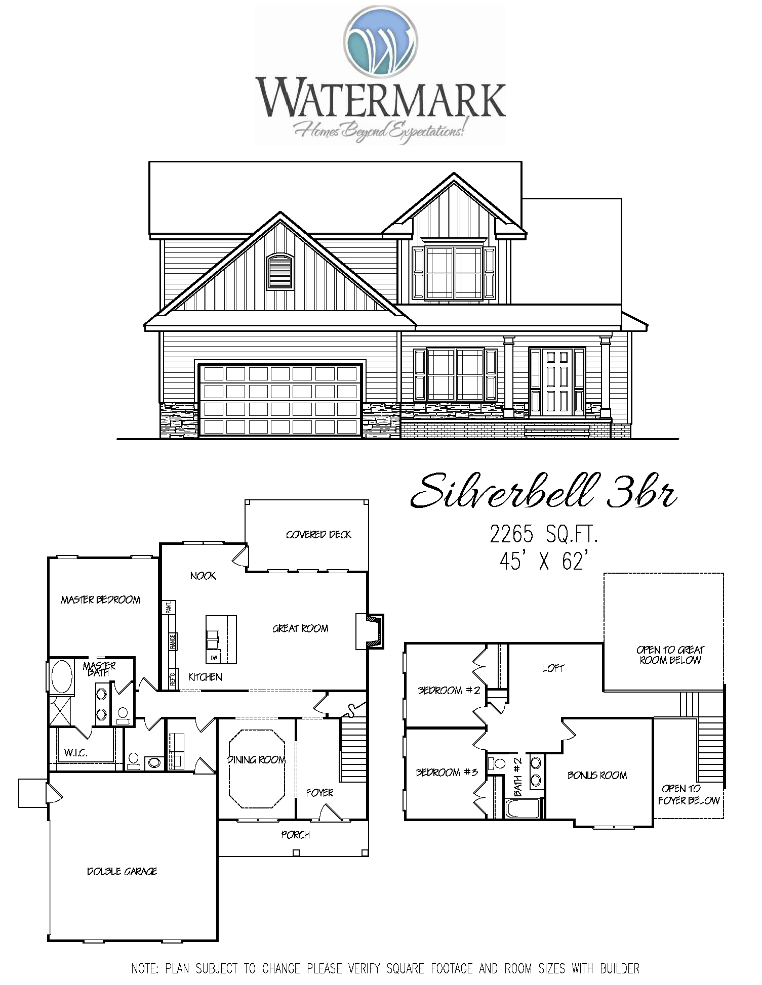 available floor plans | the north fork  plan exterior | riggins custom homes